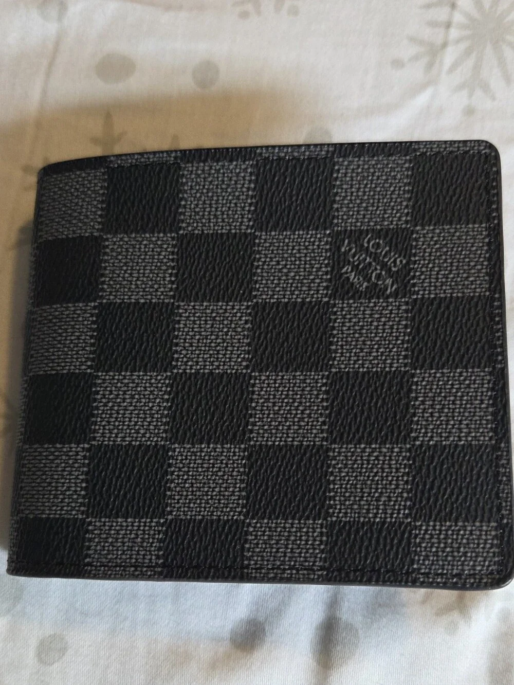 Louis Vuitton Black and Gray Damier Canvas Wallet